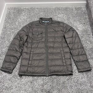 Linksoul Mens Sz MED Gray Full Zip Insulated Jacket